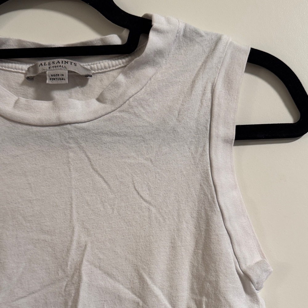 All Saints Classic White Muscle Tee - Picture 5 of 5